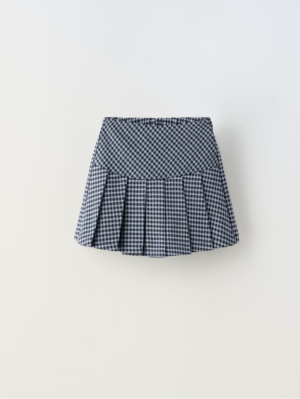 NWT Zara 11-12Y plaid box pleat skort blue